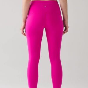 hot pink Lululemon Wunder Under pant